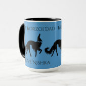 Persoonlijke Beste Borzoi Vader Mok (Voorkant links)