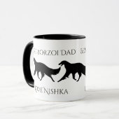 Persoonlijke Beste Borzoi Vader Mok (Voorkant links)