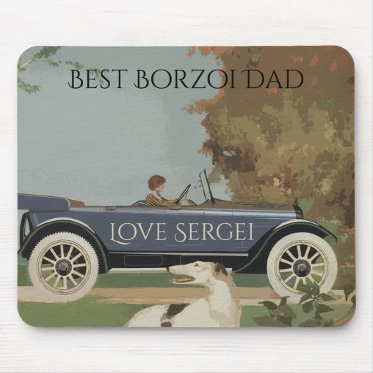 Persoonlijke Beste Borzoi Vader Muismat (Voorkant)