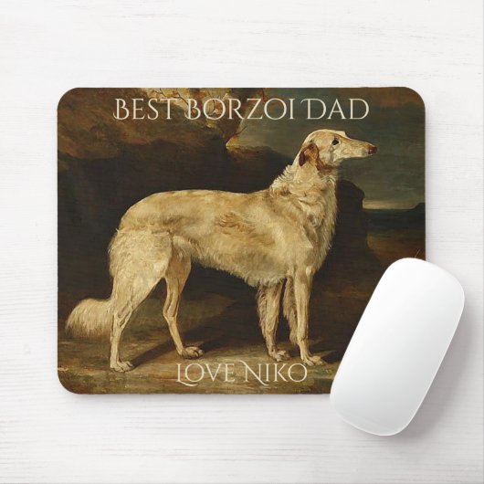 Persoonlijke Beste Borzoi Vader Muismat (Met muis)