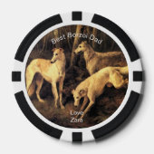 Persoonlijke Beste Borzoi Vader Poker Chips (Voorkant)