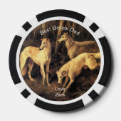 Persoonlijke Beste Borzoi Vader Poker Chips (Achterkant)