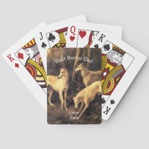 Persoonlijke Beste Borzoi Vader Pokerkaarten