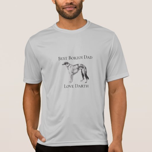 Persoonlijke Beste Borzoi Vader T-shirt (Voorkant)
