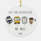 Persoonlijke 'Beste Buschauffeur Ooit' Ornament (Voorkant)