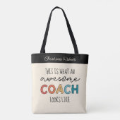 Persoonlijke Beste Coach Ooit | Fantastische Coach Tote Bag (Achterkant)