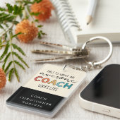 Persoonlijke Beste coach ooit | Geweldige coachcad Sleutelhanger (Voorkant Rechts)