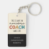 Persoonlijke Beste coach ooit | Geweldige coachcad Sleutelhanger (achterkant)
