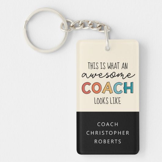 Persoonlijke Beste coach ooit | Geweldige coachcad Sleutelhanger (Voorkant)