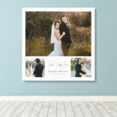 Persoonlijke beste dag ooit 3 Foto collage Canvas Afdruk (Insitu (Houten vloer))