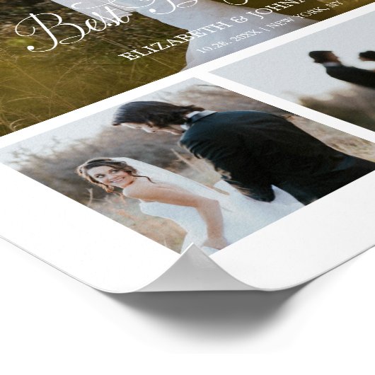 Persoonlijke beste dag ooit 4 Foto collage Poster (Hoek)