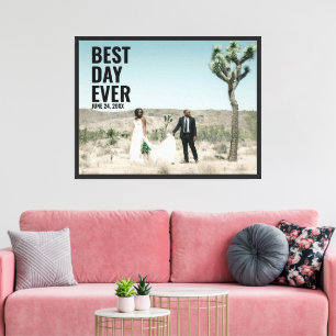 Persoonlijke Beste Dag Ooit Moderne Trouw Canvas Afdruk