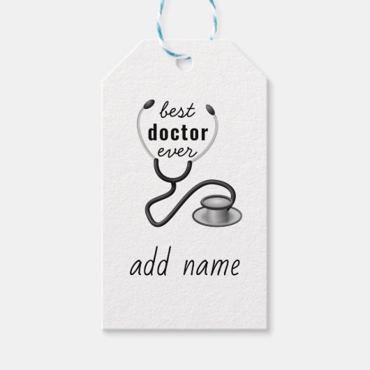 Persoonlijke Beste Dokter Ooit Dank U Arts Cadeaulabel (Voorkant)