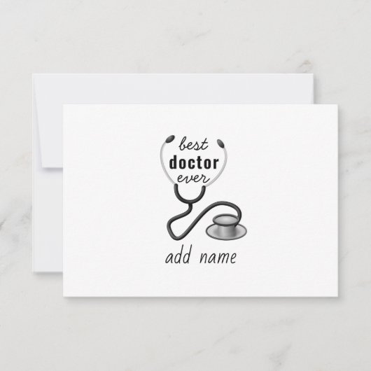 Persoonlijke Beste Dokter Ooit Dank U Dokter Bedankkaart (Voorkant)