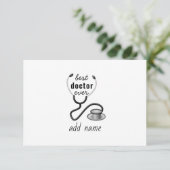 Persoonlijke Beste Dokter Ooit Dank U Dokter Bedankkaart (Staand voorkant)