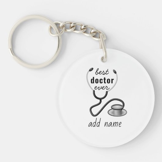 Persoonlijke Beste Dokter Ooit Dank U Dokter Sleutelhanger (Voorkant)