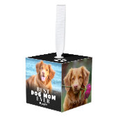 Persoonlijke beste hond-moeder foto Kerstmis Decoratie (Voorkant hoekig)