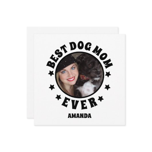 Persoonlijke Beste Hond Moeder Ooit Aangepaste Fot Kaart (Voorkant / Achterkant in situ)