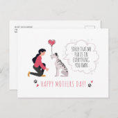 Persoonlijke beste hond Moederdag vakantie Kaart (Voorkant / Achterkant)