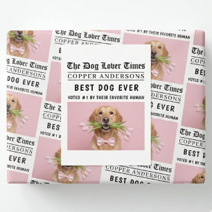 Persoonlijke “Beste Hond Ooit” Hond Krant Briefkaart