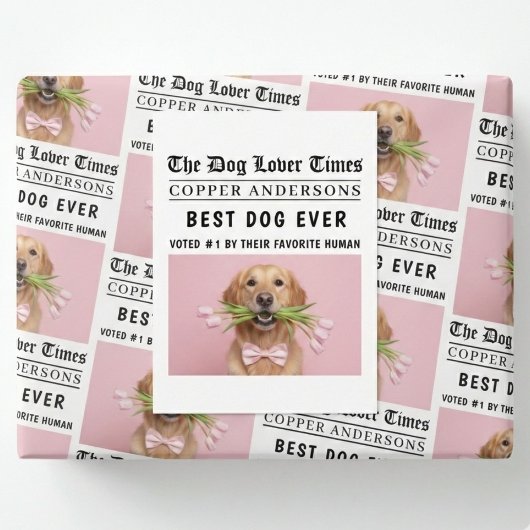 Persoonlijke “Beste Hond Ooit” Hond Krant Briefkaart