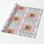 Persoonlijke “Beste Hond Ooit” Krant  Cadeaupapier (Uitgerold)