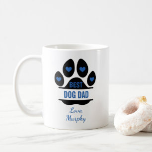 Persoonlijke Beste Hond Papa Pootafdruk Koffiemok