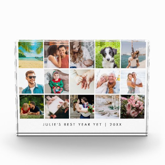 Persoonlijke Beste Jaar Tot Nu Toe Collage 15 Fotoblokken (Voorkant)