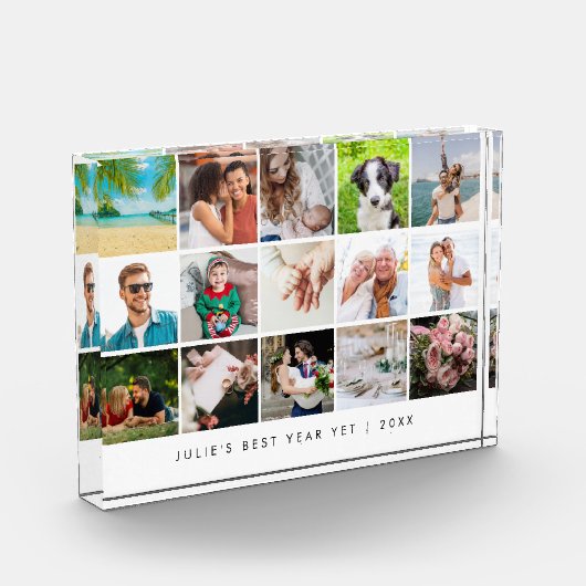 Persoonlijke Beste Jaar Tot Nu Toe Collage 15 Fotoblokken (Links)