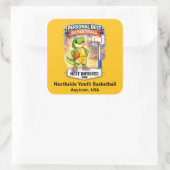 Persoonlijke Beste Jeugd Basketbal – Aangepaste Ki Vierkante Sticker (Tas)