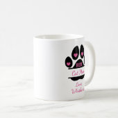 Persoonlijke Beste Kat Moeder Pootafdruk Koffiemok (Voorkant rechts)