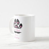 Persoonlijke Beste Kat Moeder Pootafdruk Koffiemok (Voorkant links)