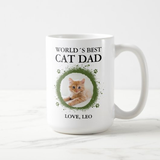 Persoonlijke Beste Kattenpapa Koffiemok (Rechts)