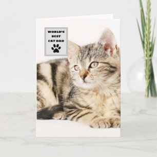 Persoonlijke 'Beste Kattenpapa Ter Wereld' Aangepa Kaart