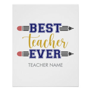 Persoonlijke Beste Leraar Ooit - Op Maat Gemaakt C Perfect Poster