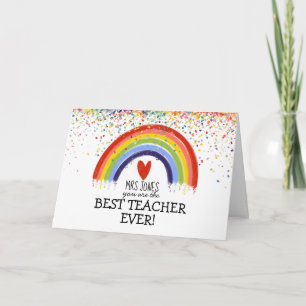 Persoonlijke Beste leraar ooit Regenboog Kaart