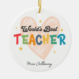 Persoonlijke Beste Leraar ter Wereld Keramisch Ornament