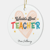 Persoonlijke Beste Leraar ter Wereld Keramisch Ornament (Links)