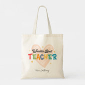 Persoonlijke Beste Leraar ter Wereld Tote Bag (Achterkant)