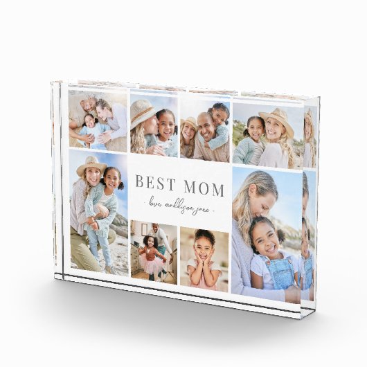 Persoonlijke "Beste Mama" Fotocollage Fotoblokken (Rechts)