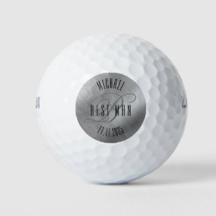 Persoonlijke Beste Man Geborsteld Zilver Golfballen