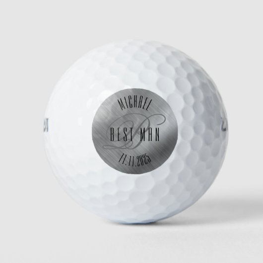 Persoonlijke Beste Man Geborsteld Zilver Golfballen (Voorkant)