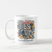 Persoonlijke Beste Moeder Bloemen Patchwork Moeder Koffiemok (Links)