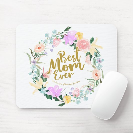 Persoonlijke Beste Moeder Ooit Bloemstuk Muismat (Met muis)