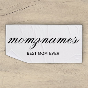 Persoonlijke 'Beste Moeder Ooit' Calligrafie Naam Badhanddoek