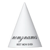 Persoonlijke 'Beste Moeder Ooit' Calligrafie Naam Feesthoedjes (Voorkant)
