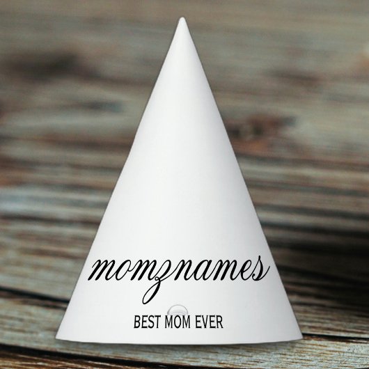 Persoonlijke 'Beste Moeder Ooit' Calligrafie Naam Feesthoedjes