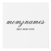 Persoonlijke 'Beste Moeder Ooit' Calligrafie Naam Kubus (Voorkant)