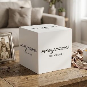 Persoonlijke 'Beste Moeder Ooit' Calligrafie Naam Kubus