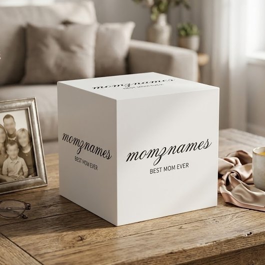 Persoonlijke 'Beste Moeder Ooit' Calligrafie Naam Kubus